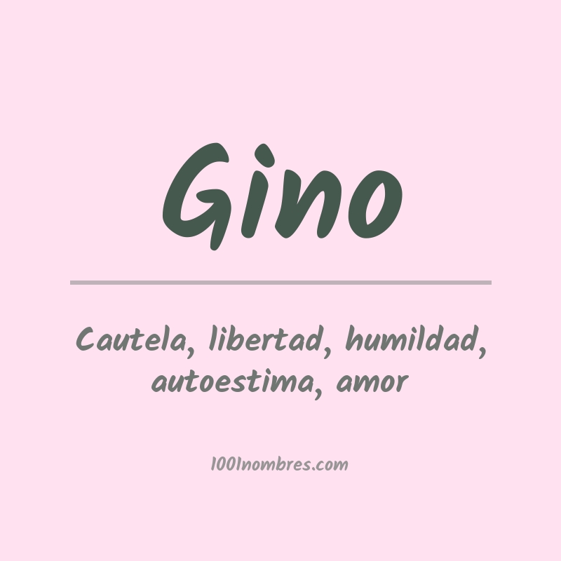 Significado del nombre Gino