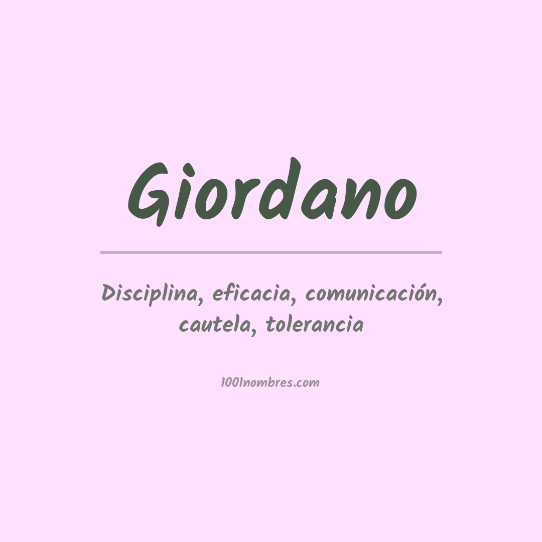 Significado del nombre Giordano