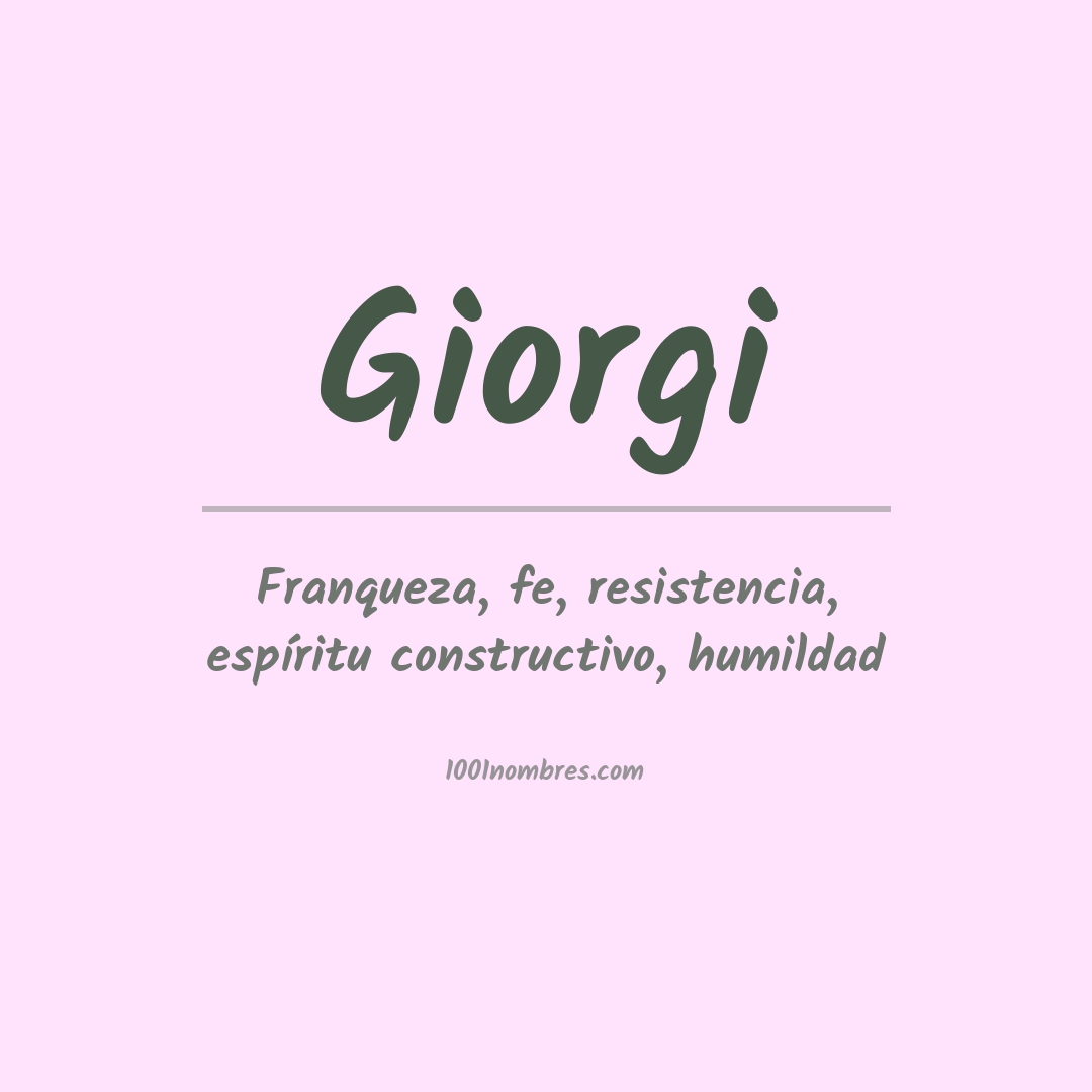 Significado del nombre Giorgi