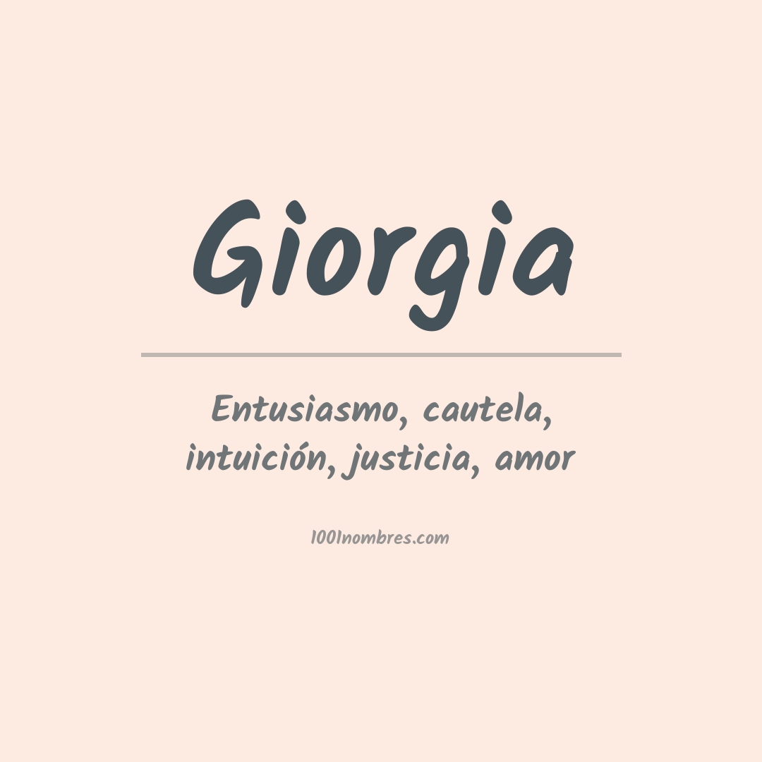 Significado del nombre Giorgia