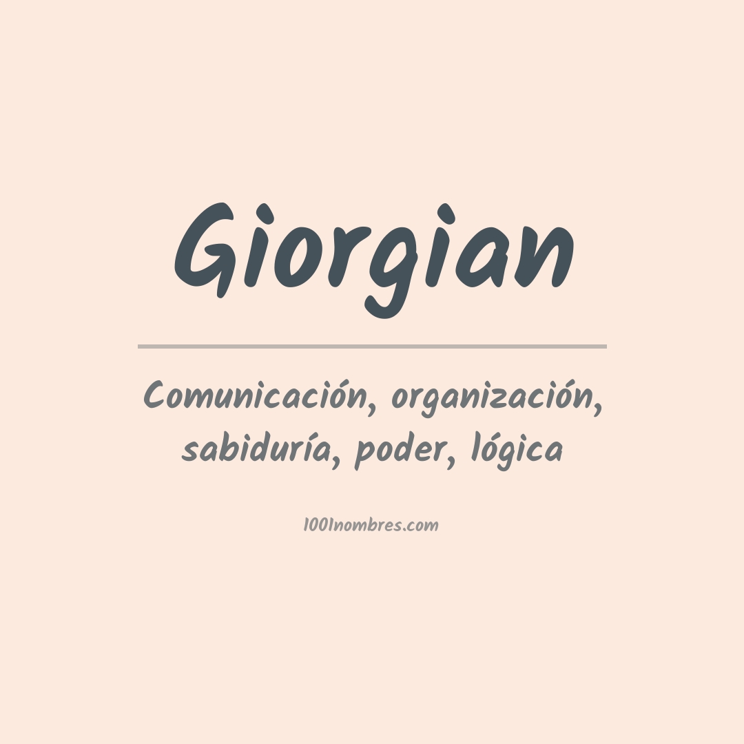 Significado del nombre Giorgian