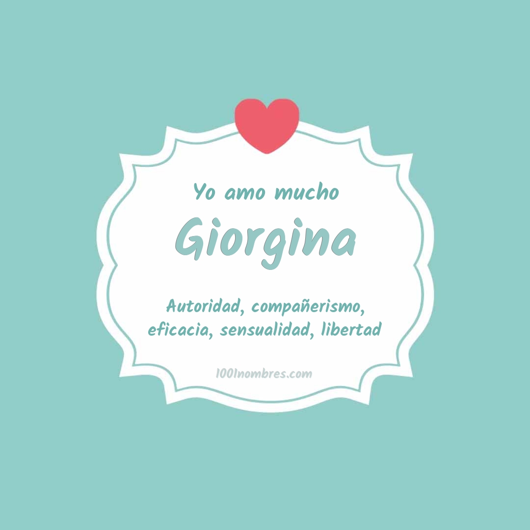 Yo amo mucho Giorgina