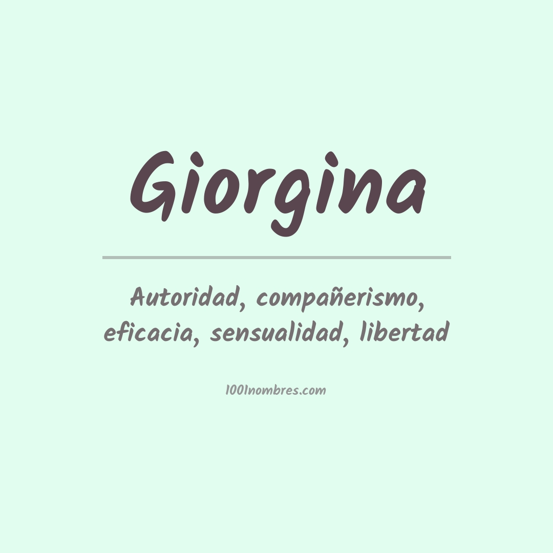 Significado del nombre Giorgina
