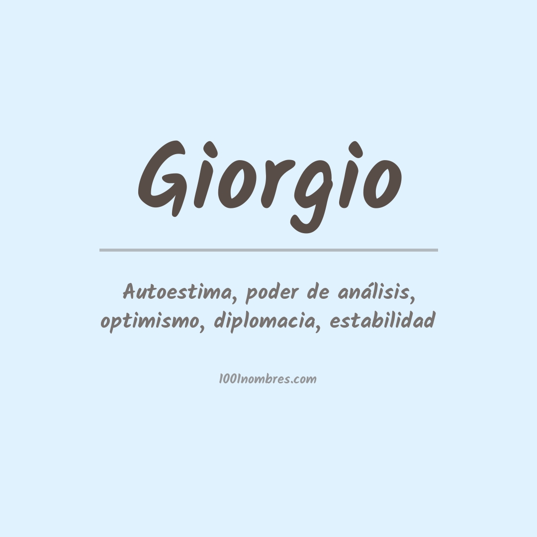 Significado del nombre Giorgio