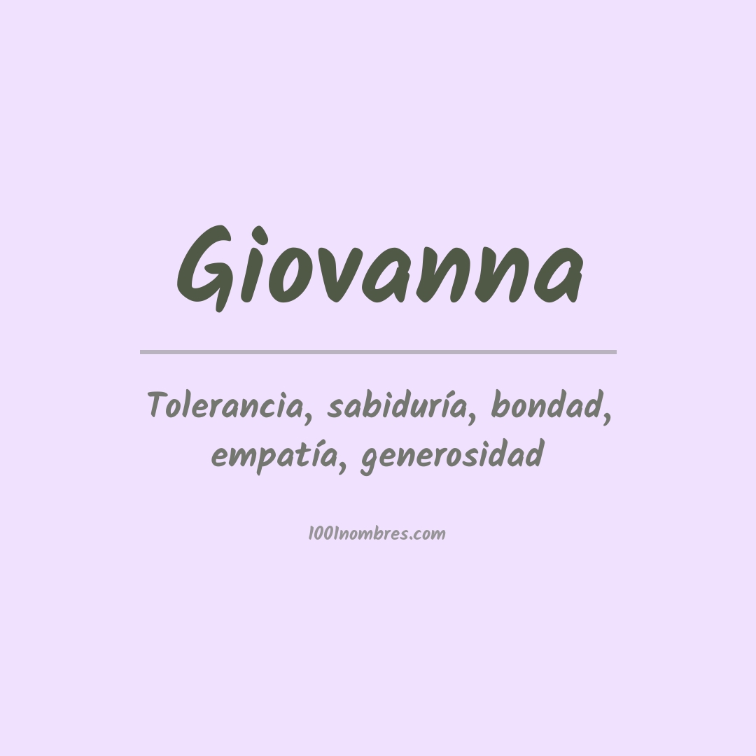 Significado del nombre Giovanna