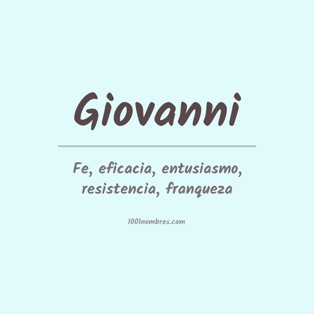 Significado del nombre Giovanni