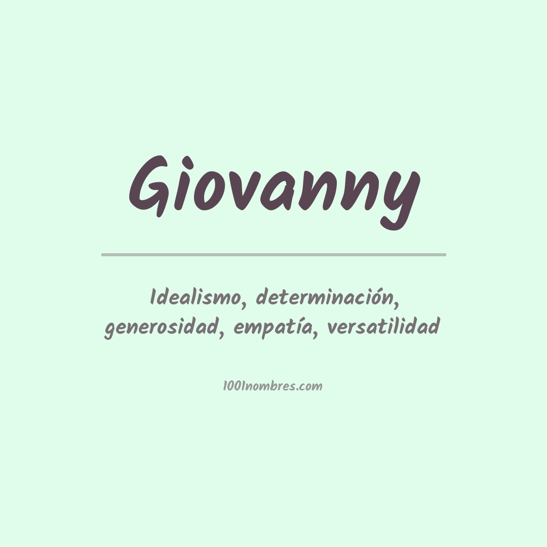 Significado del nombre Giovanny
