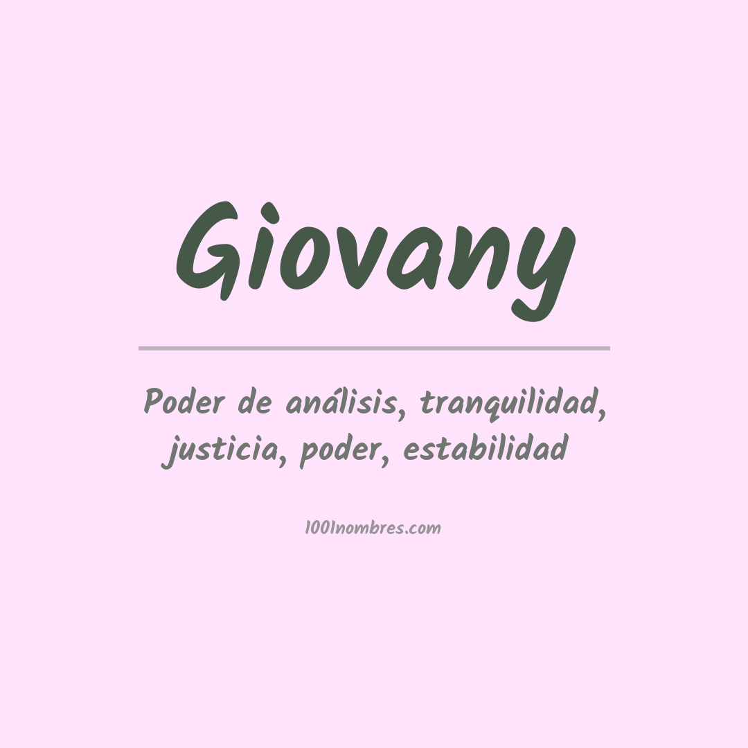 Significado del nombre Giovany