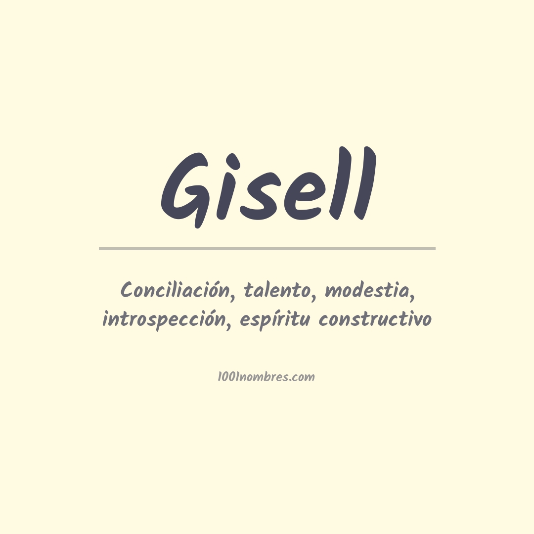 Significado del nombre Gisell