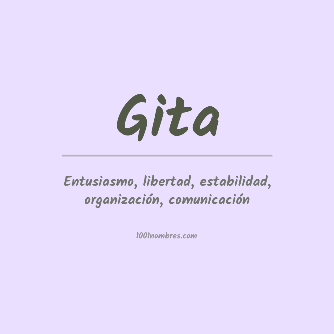 Significado del nombre Gita