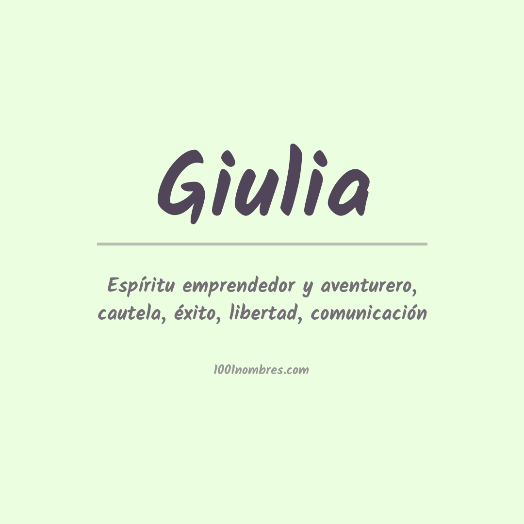 Significado del nombre Giulia