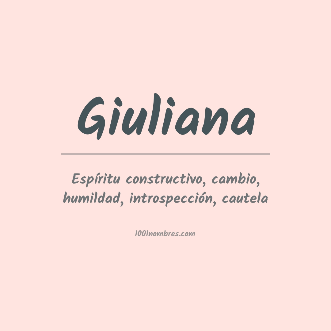 Significado del nombre Giuliana