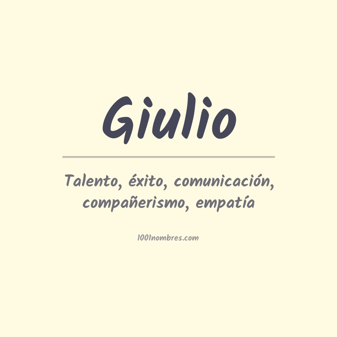 Significado del nombre Giulio