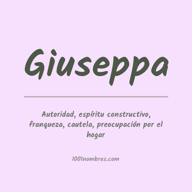Significado del nombre Giuseppa