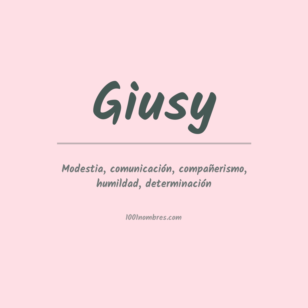 Significado del nombre Giusy