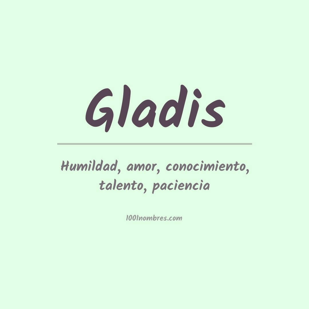 Significado del nombre Gladis