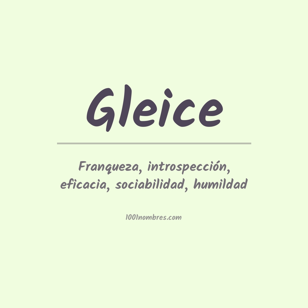 Significado del nombre Gleice