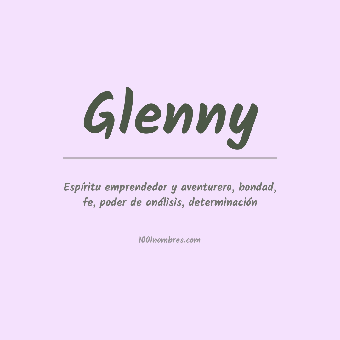 Significado del nombre Glenny