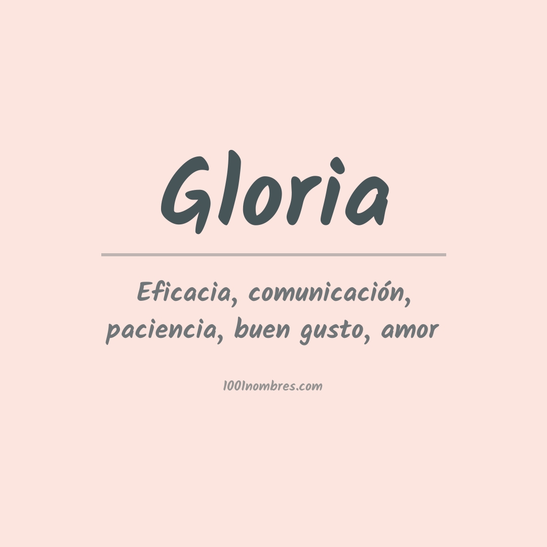 Significado do nome Gloria