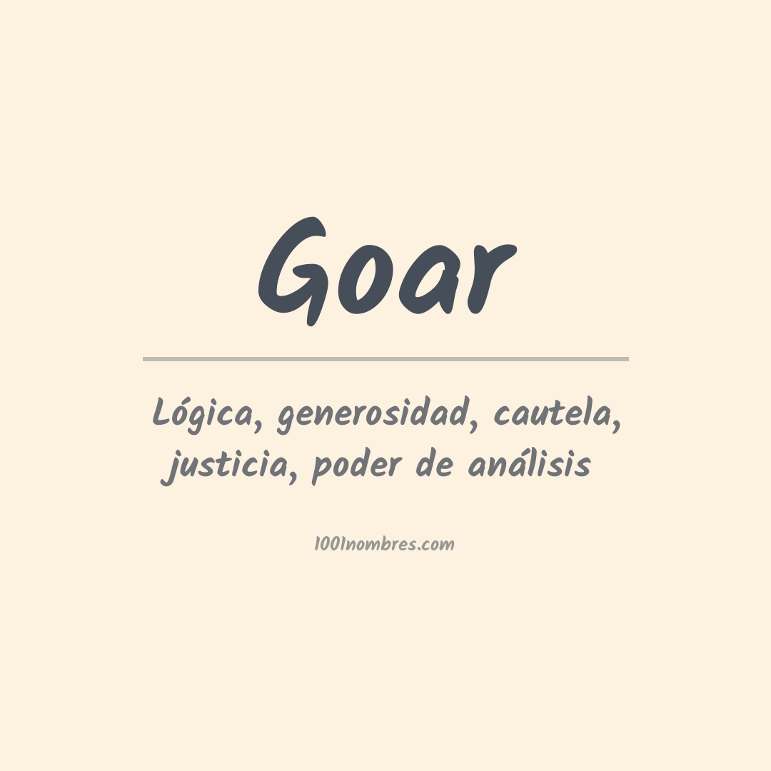 Significado del nombre Goar