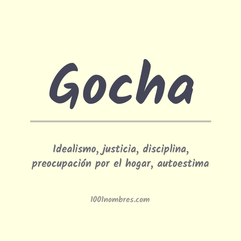 Significado del nombre Gocha Significado del nombre Gocha