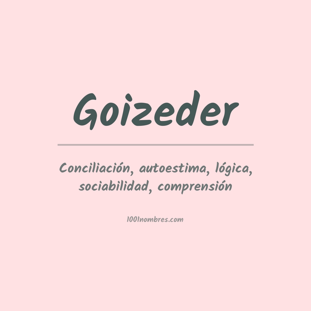 Significado del nombre Goizeder