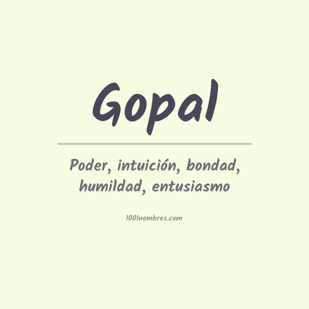 Significado del nombre Gopal