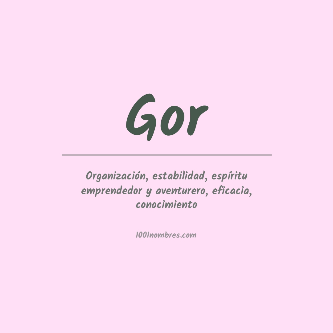 Significado del nombre Gor