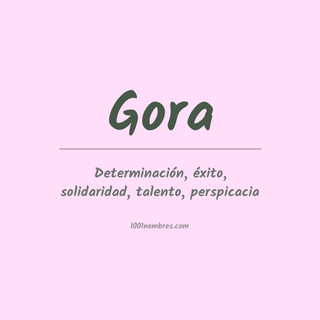 Significado del nombre Gora