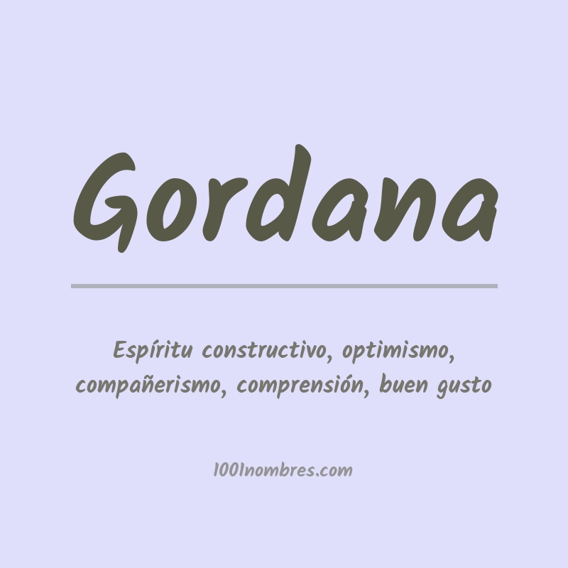 Significado del nombre Gordana