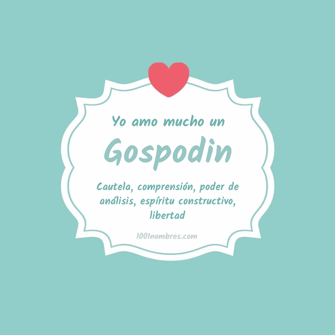 Yo amo mucho Gospodin