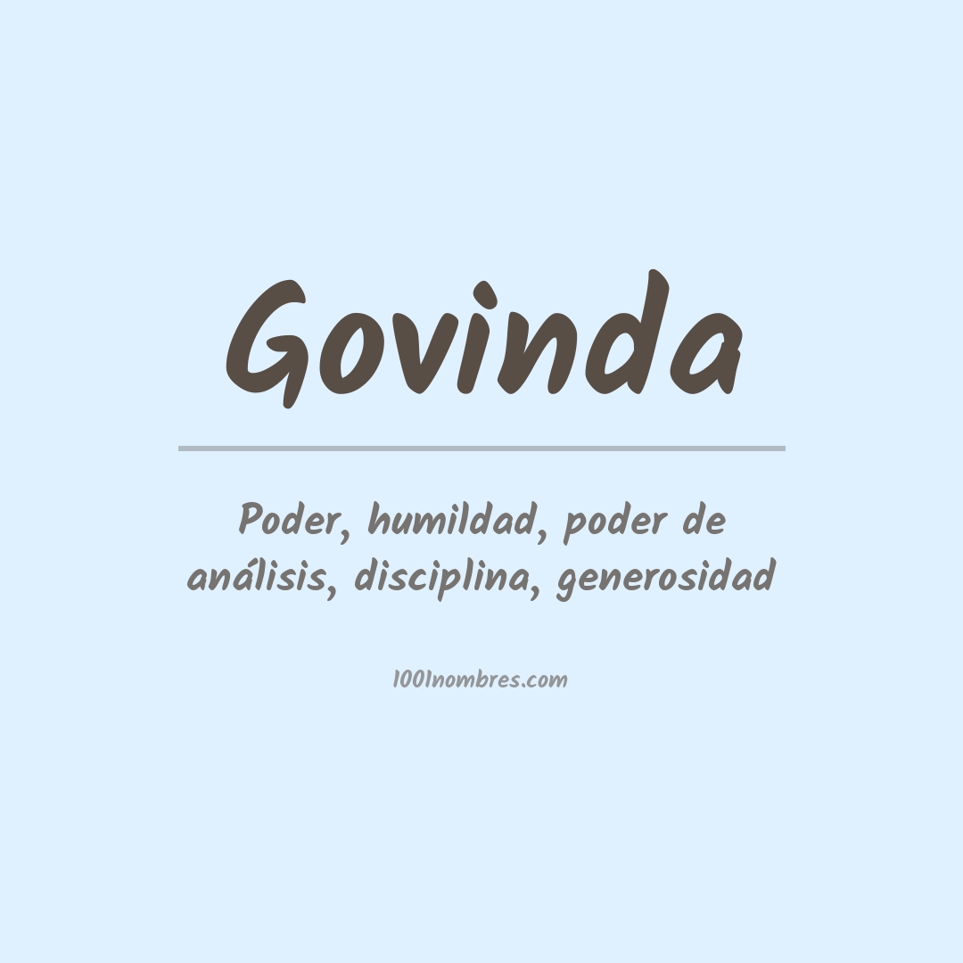 Significado del nombre Govinda Significado del nombre Govinda