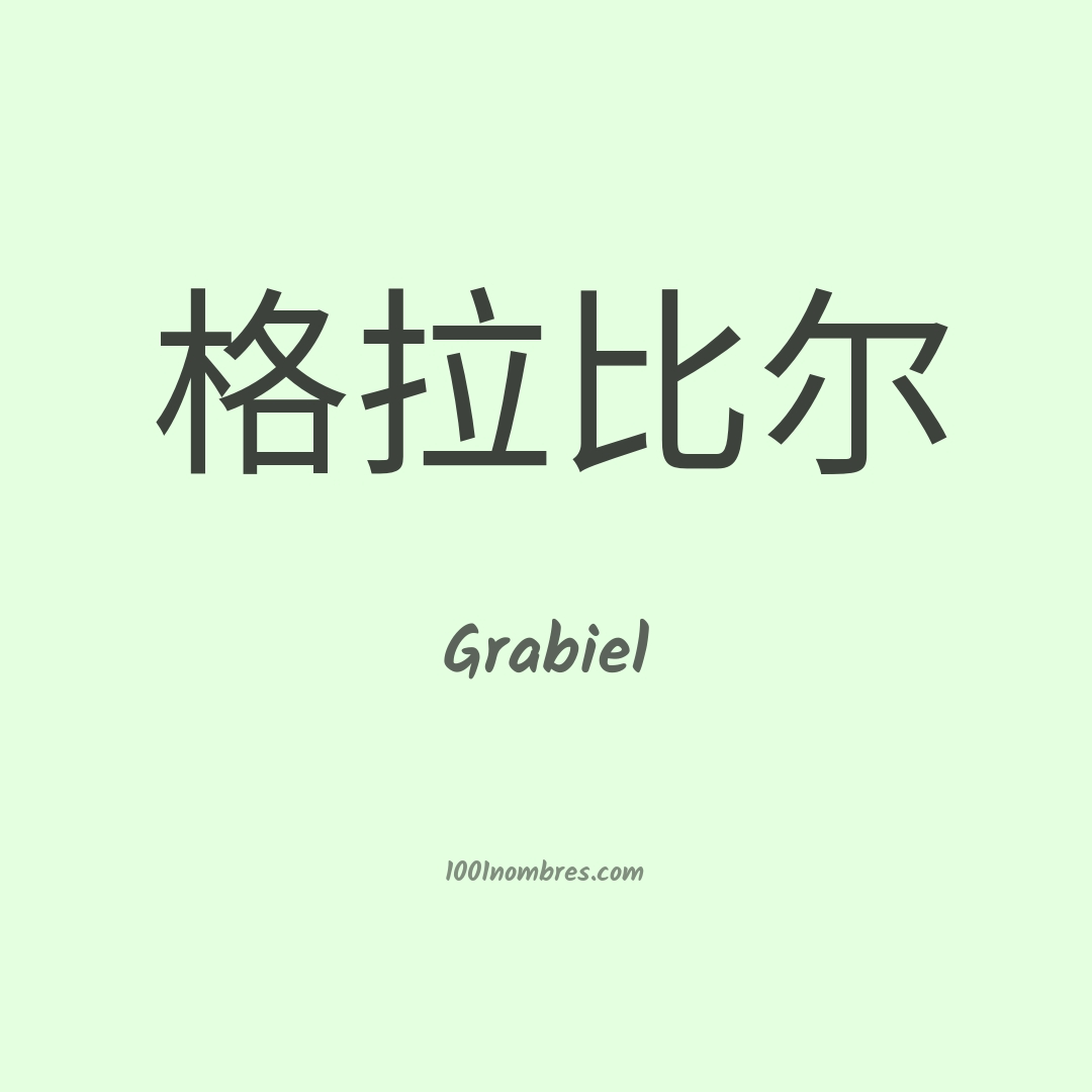 Grabiel en chino