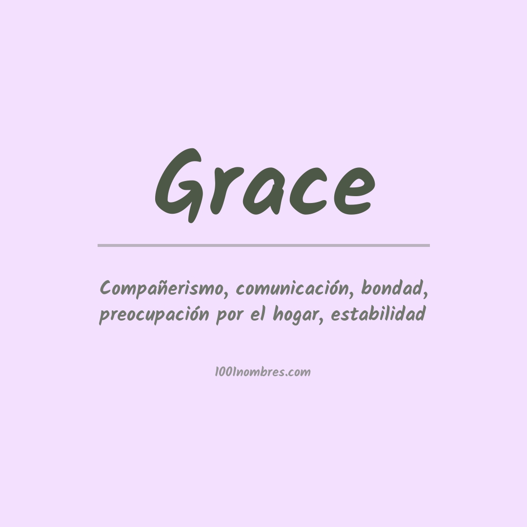 Significado del nombre Grace