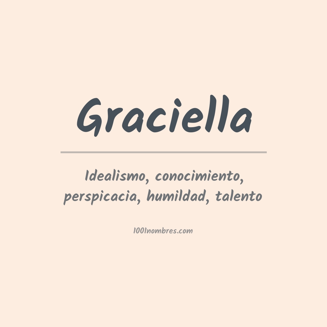 Significado del nombre Graciella