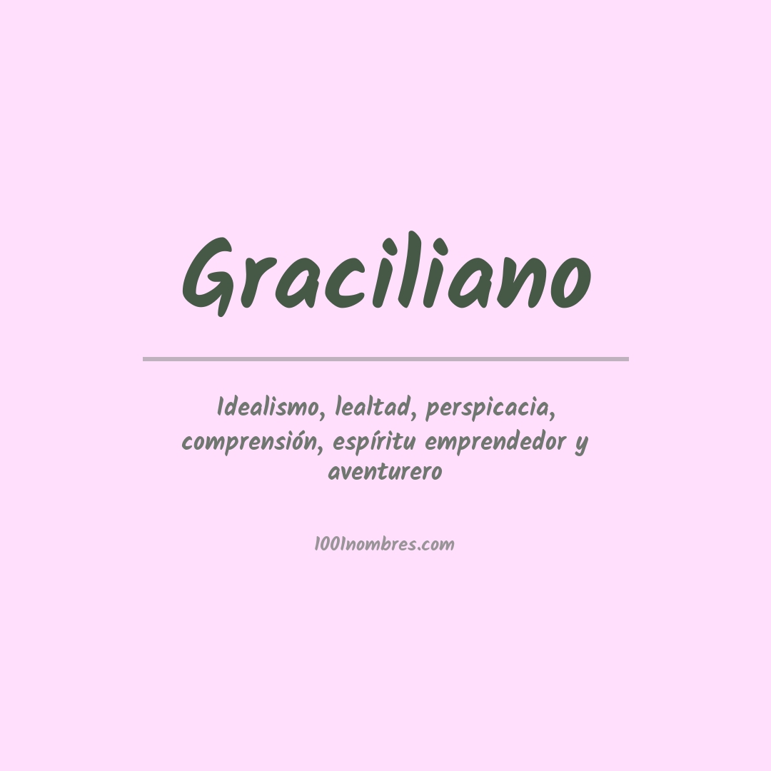Significado del nombre Graciliano