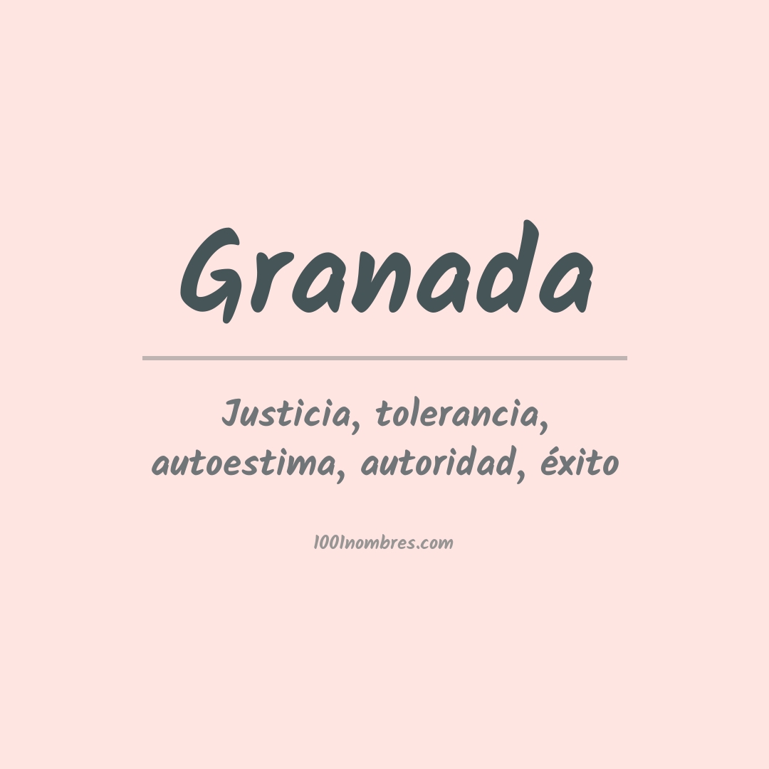 Significado del nombre Granada