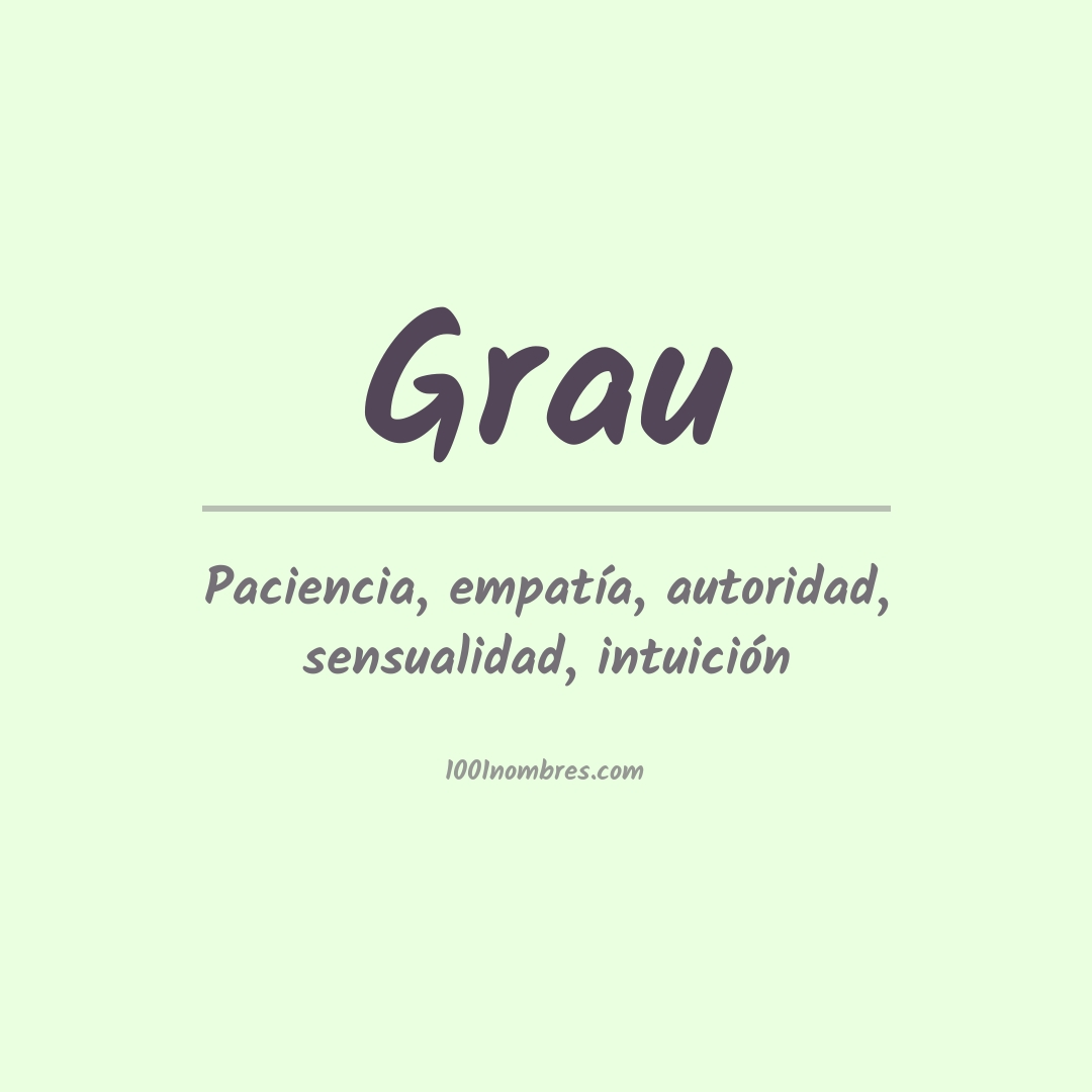 Significado del nombre Grau