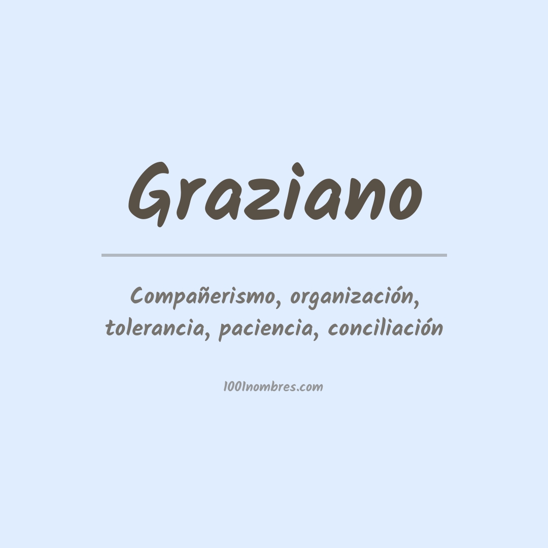 Significado del nombre Graziano