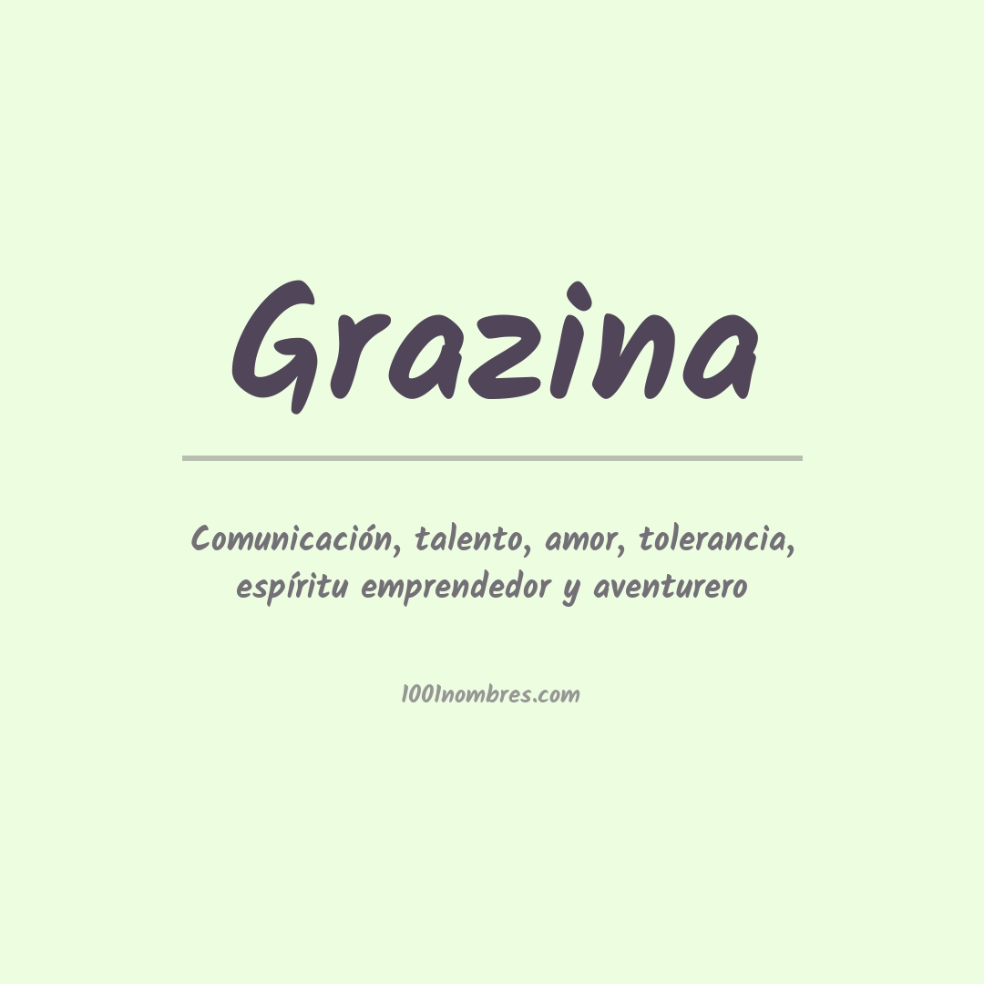 Significado del nombre Grazina