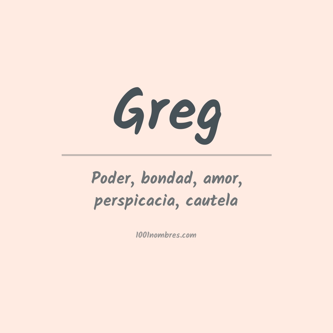 Significado del nombre Greg