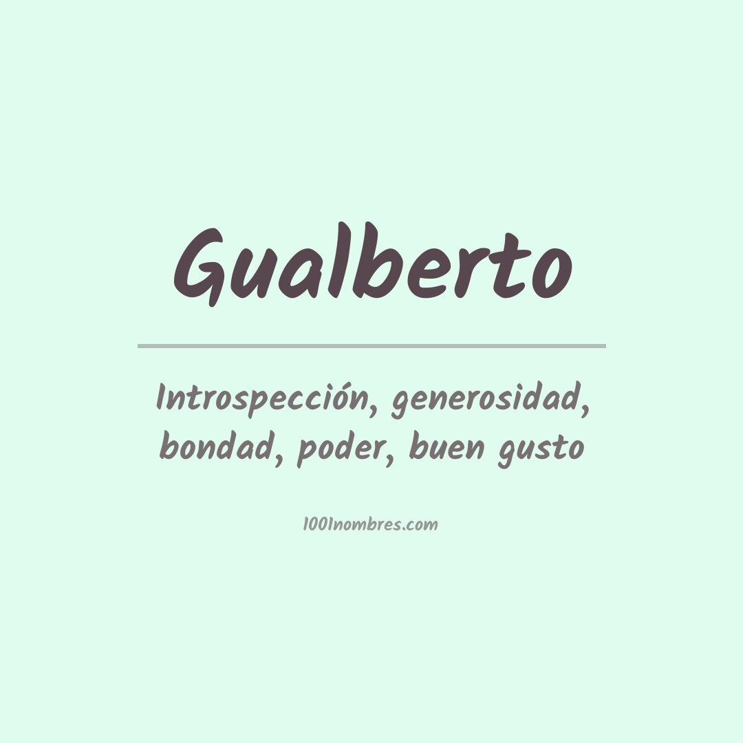 Significado del nombre Gualberto