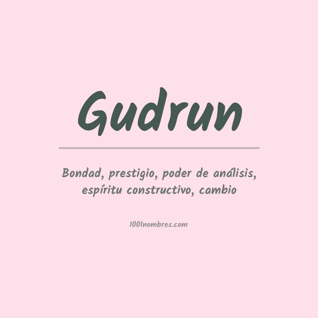 Significado del nombre Gudrun Significado del nombre Gudrun