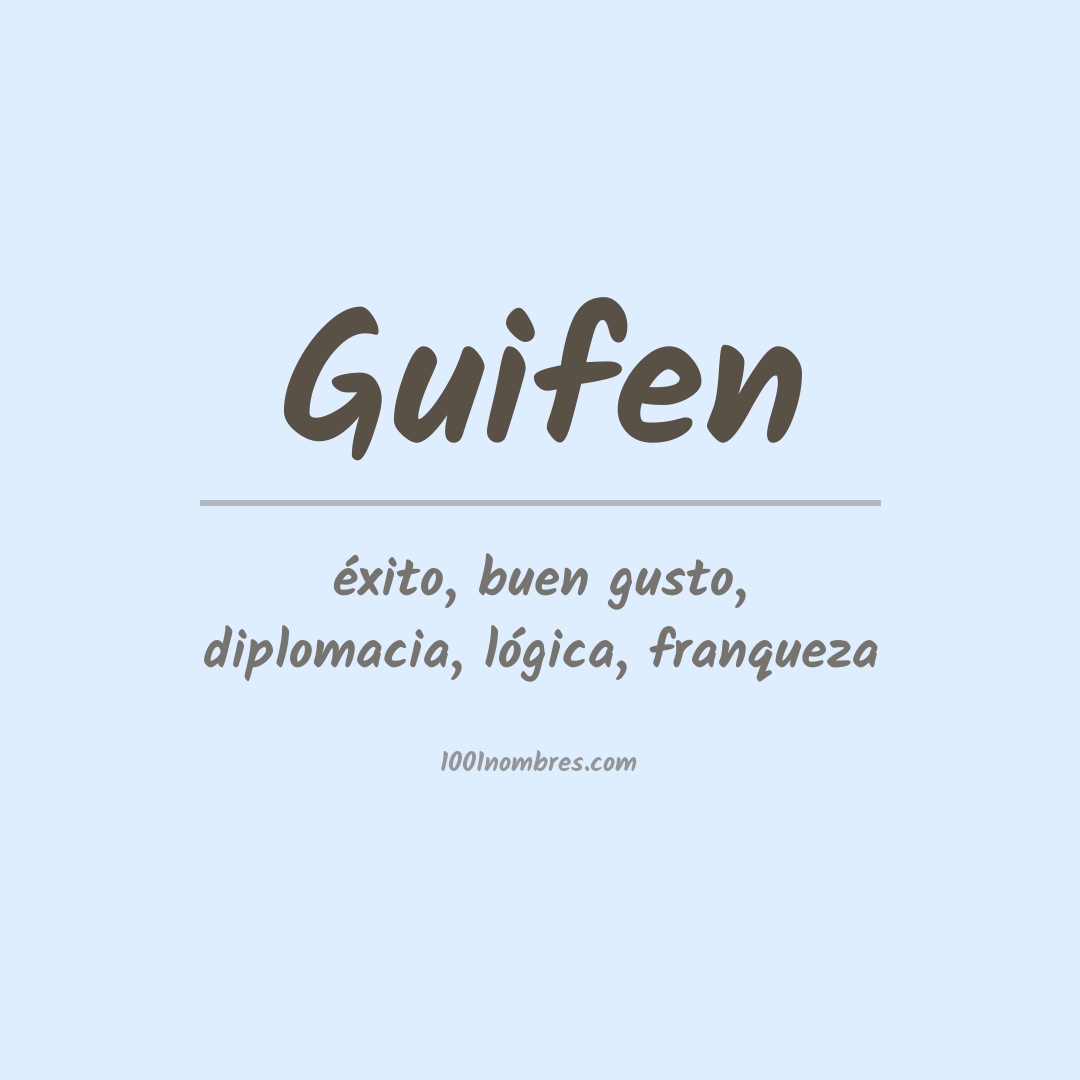 Significado del nombre Guifen Significado del nombre Guifen