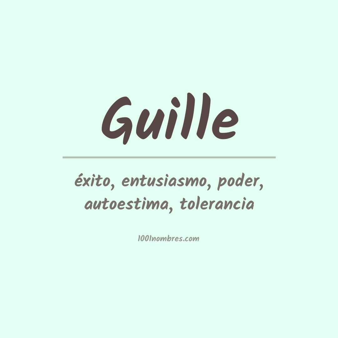 Significado del nombre Guille