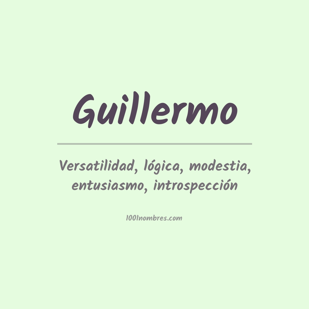 Significado do nome Guillermo