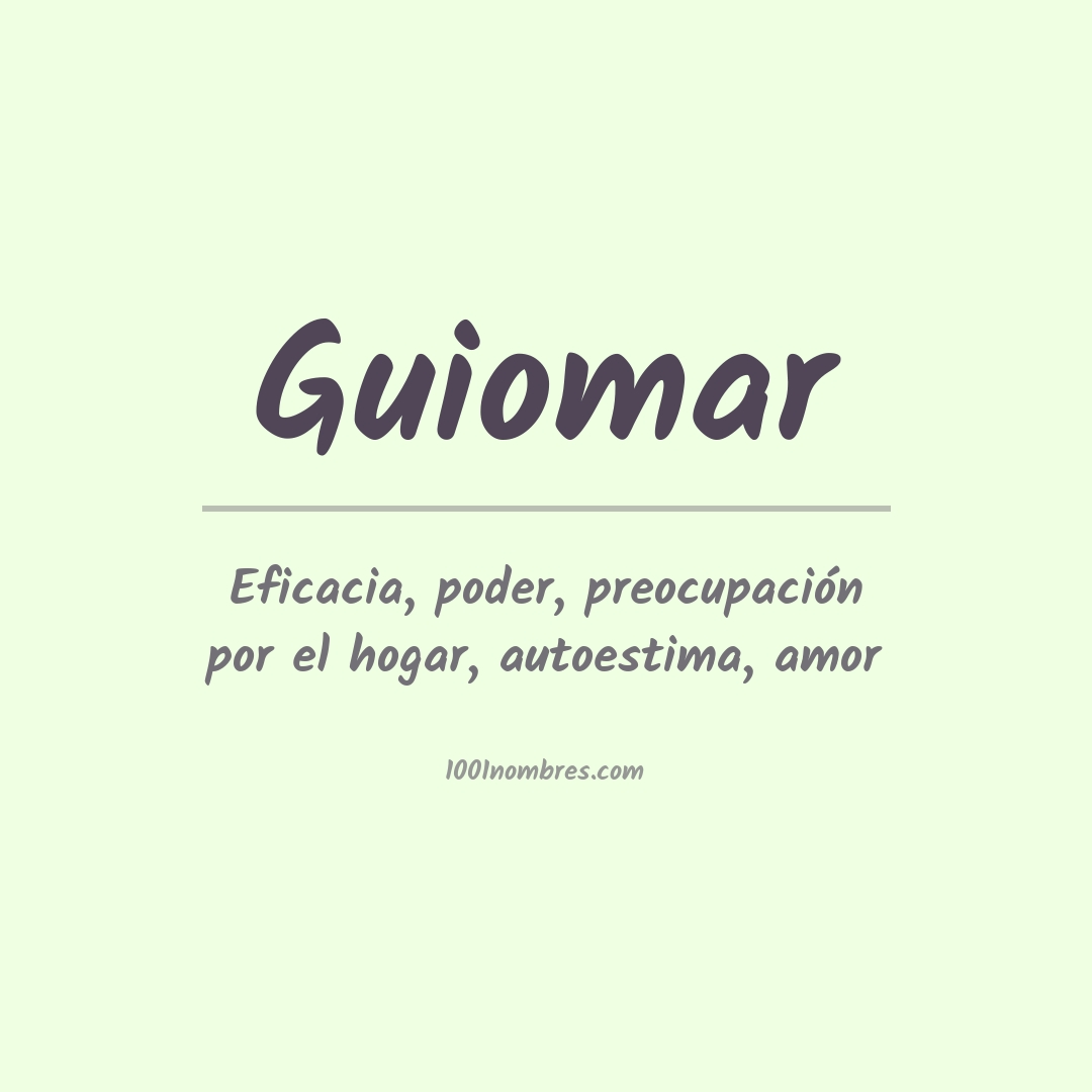 Significado del nombre Guiomar