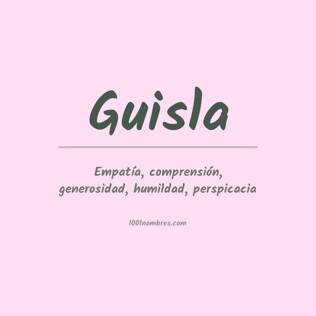 Significado del nombre Guisla