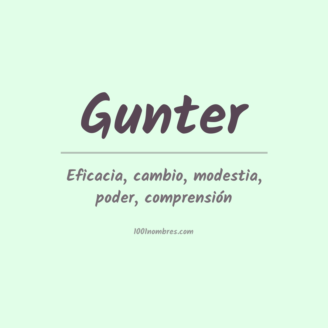 Significado del nombre Gunter