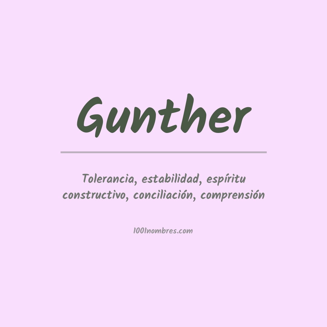 Significado del nombre Gunther